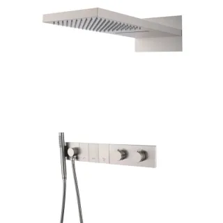 Душевой комплект Boheme Zodiac 133-NB с термостатом брашированный никель